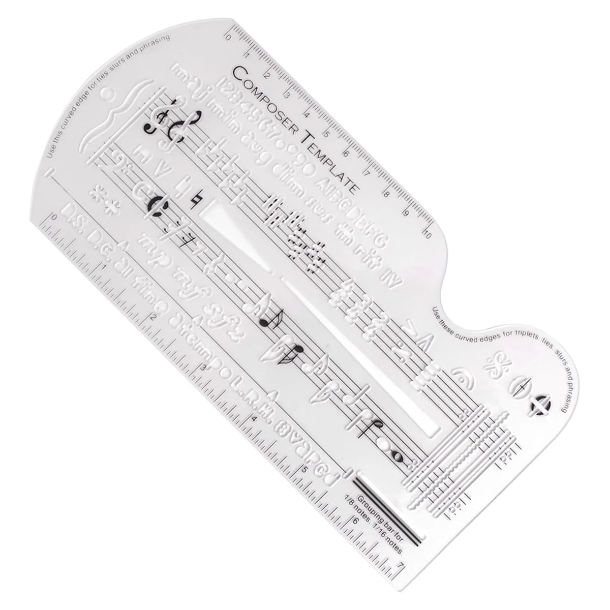 A40T 작곡가용 악보 템플릿 스텐실 (음표 및 기호용) 악보 그리기 자 악보 작곡 액세서리 A
