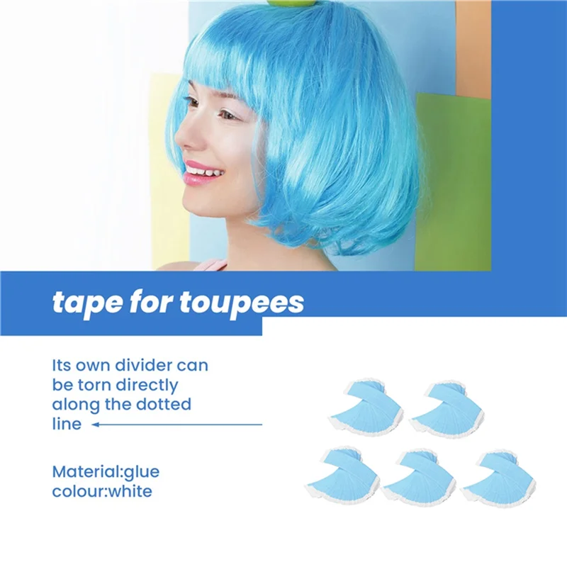 A97G 180 قطعة شعر مستعار قوي شريط مزدوج شعر مستعار لاصق تمديد شريط شعر مقاوم للماء لفيلم شعر مستعار دانتيل الشعر المستعار مع خط الحز ، دورا
