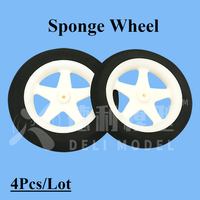 4 Pcs/Lot  D60/55/63.5/76mm Sponge Wheels Light Landing Gear Wheels for RC Airplane Model