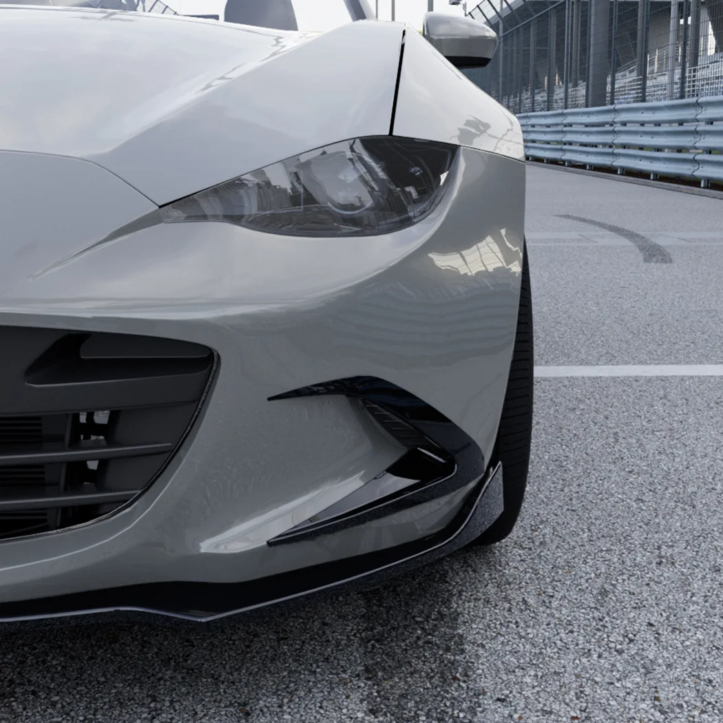 

For Mazda MX-5 Miata ND 2016+ Front Bumper Spoiler Fog Lamp Cover Air Knife Splitter Side Wing Knife Spoiler Grille