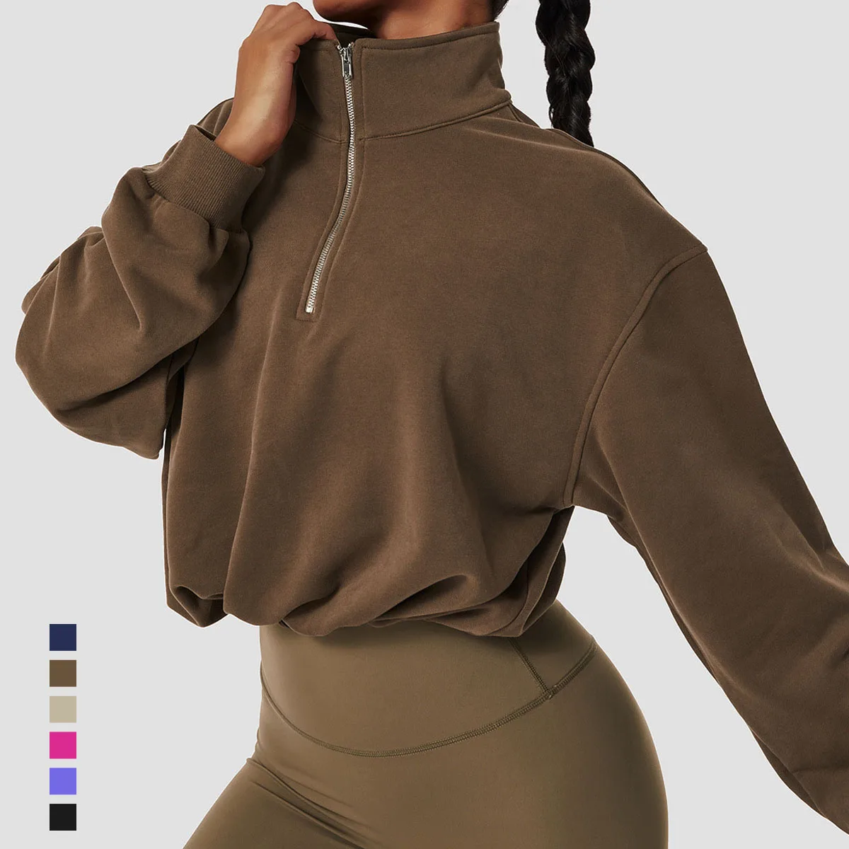 Long-sleeved Sweatshirt Women Casual Fashion Pullover Coat Jackets Fitness Sports Sweater Female Outdoor Running Loose Yoga Tops