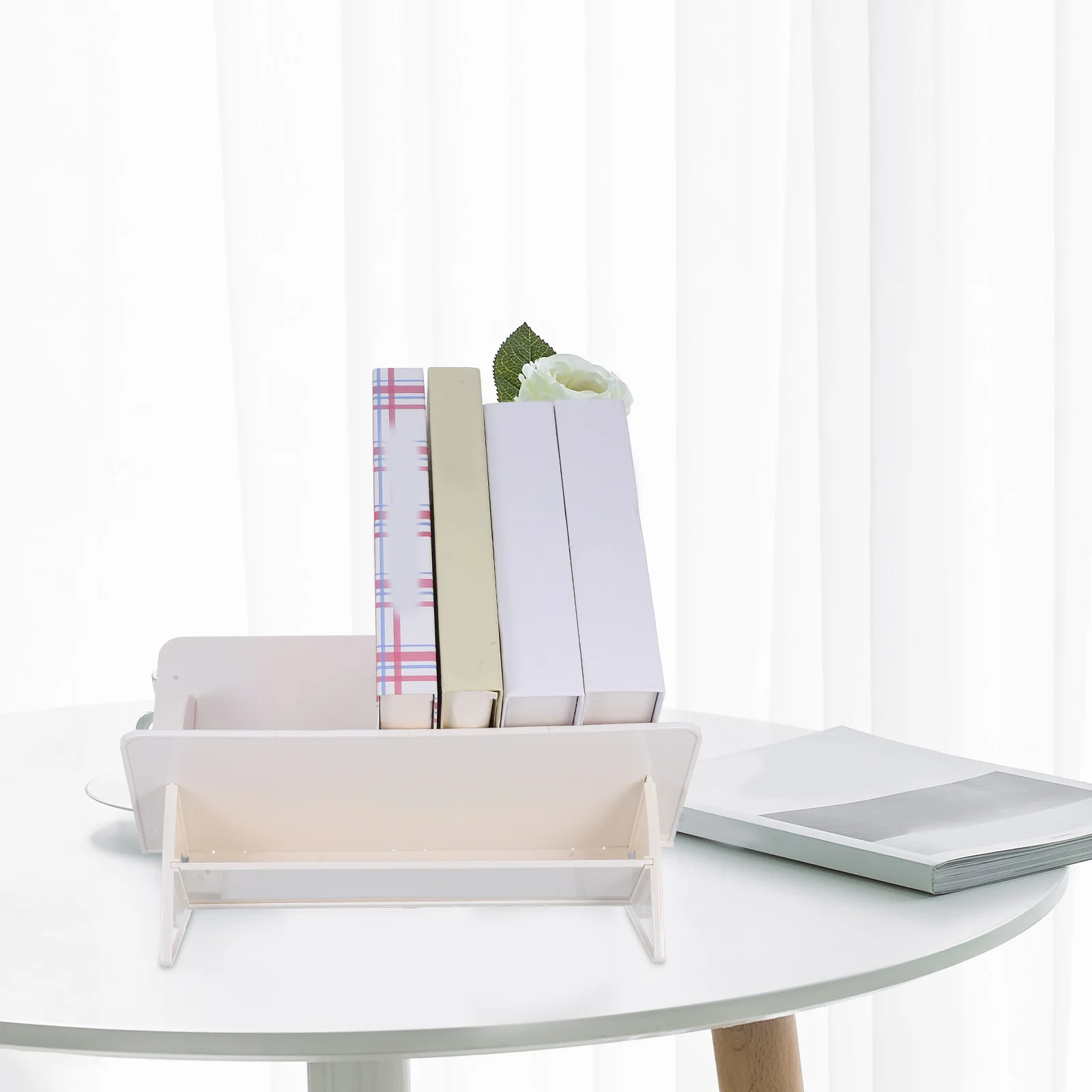 Book Storage Rack Multifunctional Tabletop Organizer For Desk Stationery Files Display Shelf Sundries Storage Rack