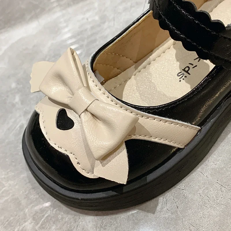 Mädchen Lederschuhe Fliege kleines Mädchen Prinzessin Performance Schuhe Herbst neue koreanische Version von westlichen Baby Walkin