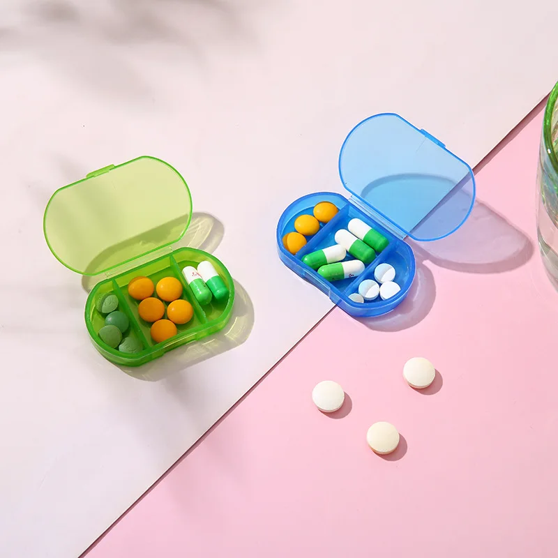 Pill Box Mini Pill Case 2/3 Grids Tablet Pill Organizer Case Dispenser Travel Tablet Holder Container Medicine Drug Storage Box