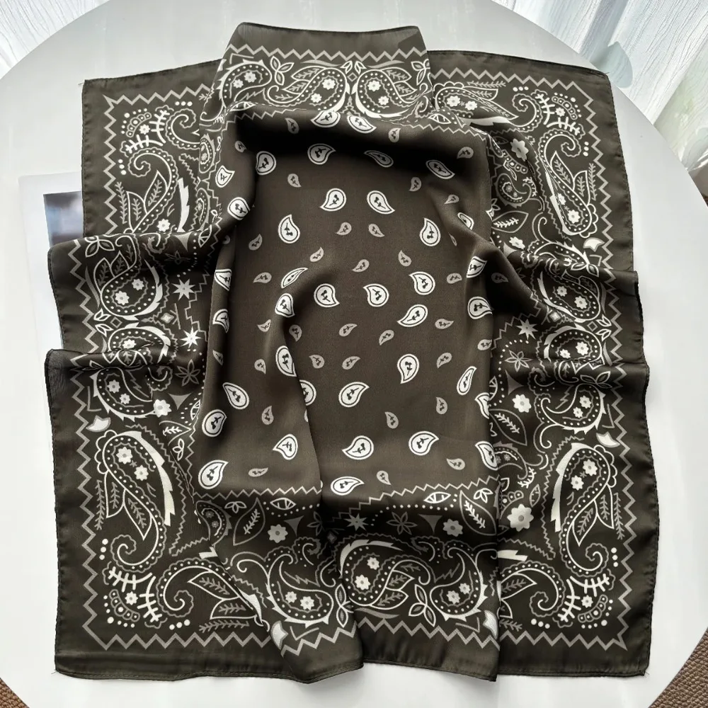 Paisley-Design Bedruckter Schal Seidenimitat-Schal Damen Quadratische Haarbänder Foulard Damen-Bandana Halstuch Stirnbänder 2026 Neu – Detail 9