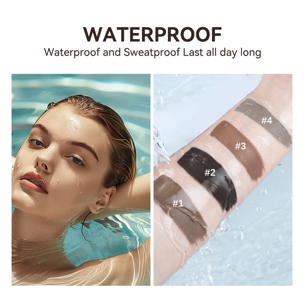 Lakerain Gel per sopracciglia impermeabile a prova di sbavature Asciugatura rapida Tenuta a lunga durata Trucco Gel setoso ad alta pigmentazione Texture Gel per sopracciglia