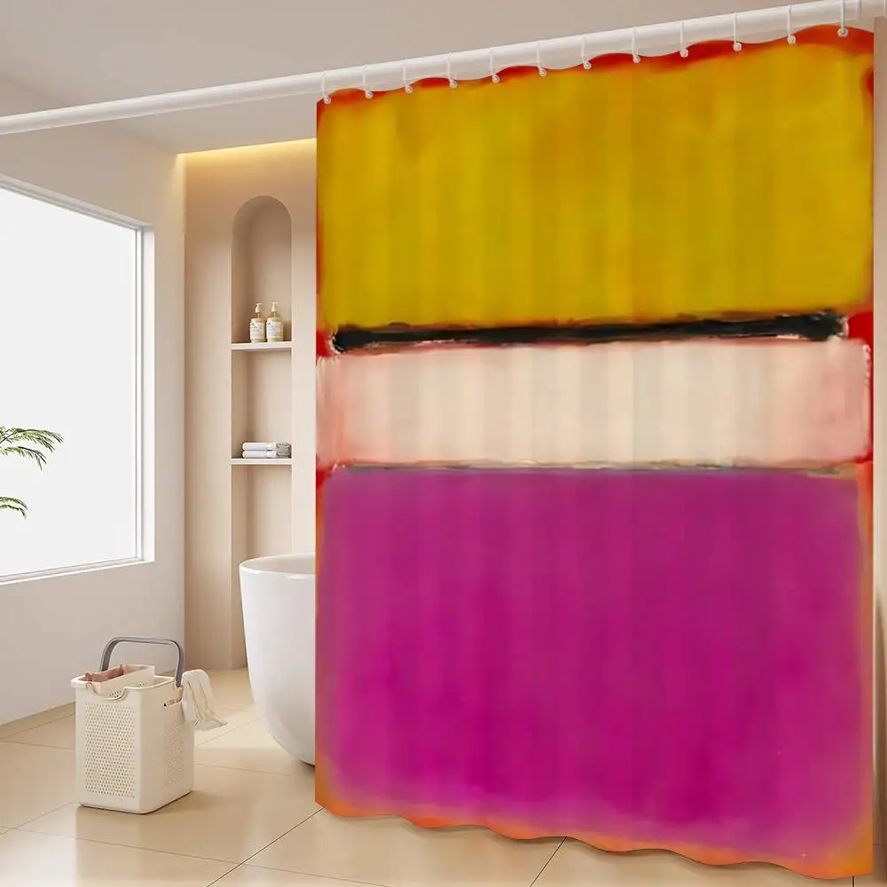 

Mark Rothko Shower Curtains 180cm Polyester Modern Style Bathroom Curtain with Hooks Waterproof Funny Shower Curtain