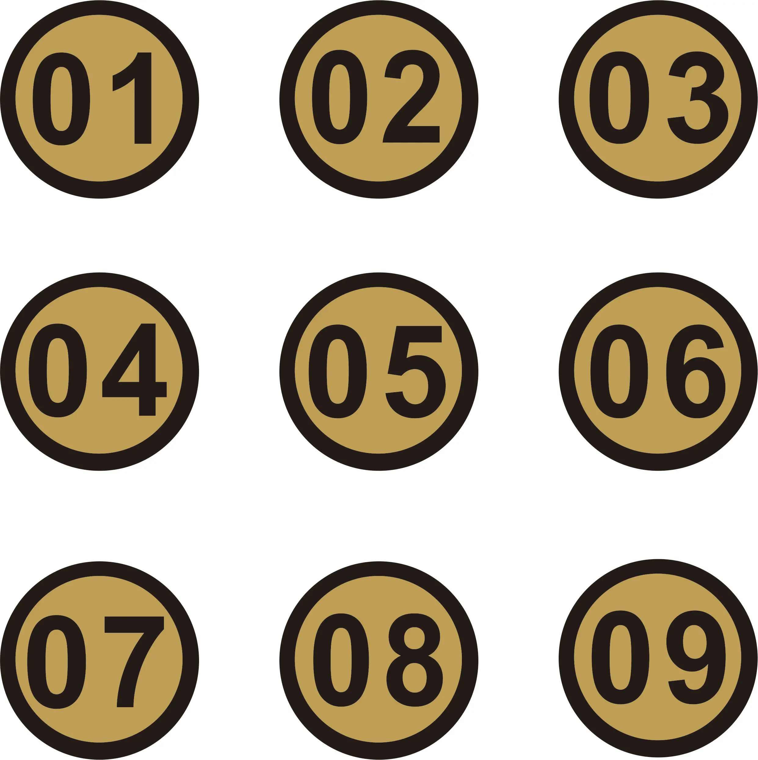 Personalized Car Sticker Racing Number 01-09 Waterproof Vinyl Decal for Motorcycle