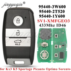 Jingyuqin Keyless Go samochód pełny inteligentny klucz zdalny dla KIA K5 KX3 Sportage Sorento p/n 95440-3W600 433Mhz ID46 Pcf7952 sterowanie Fob