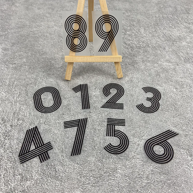 

1PC 0123456789 Black Number Motorcycle Sticker Waterproof for Motorbike Fuel Tank Helmet Electric Scooter Car Window Vinyl Decal