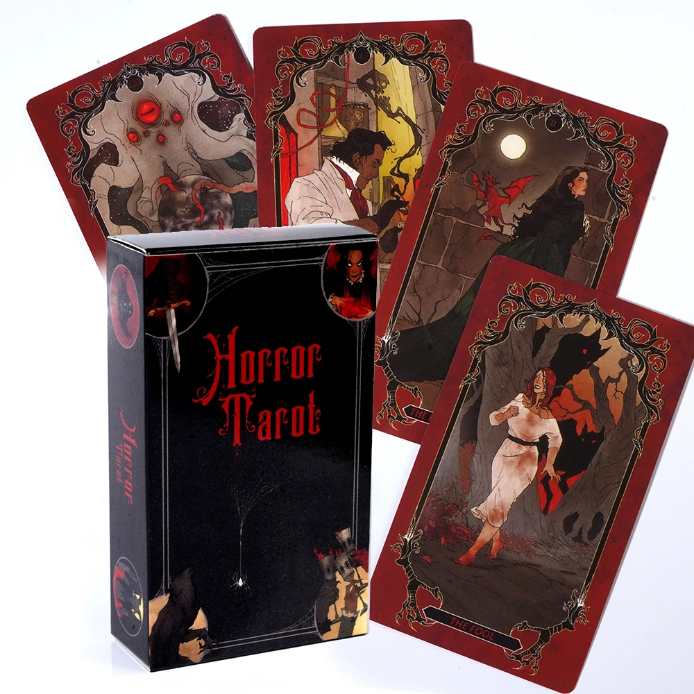 Horror Tarot each of the 78 cards in this deck feature inspired by classic horror monsters Fortune Telling Game Divination