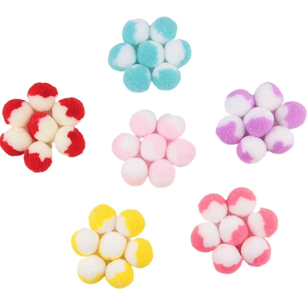 Pompom 20mm Mix Color Fur Plush Ball Pom Poms For Craft DIY Soft Jewelry Home Decoration Garment Sewing On Cloth Accessories 20g