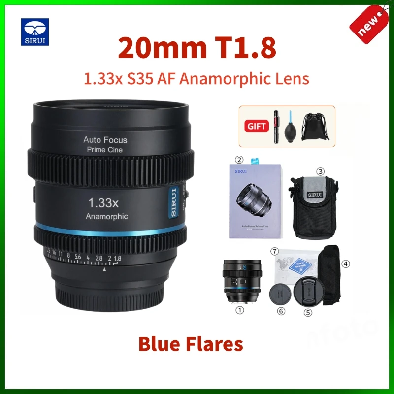 Sirui 20mm T1.8 40mm T1.8 1.33x S35 AF アナモルフィックレンズ