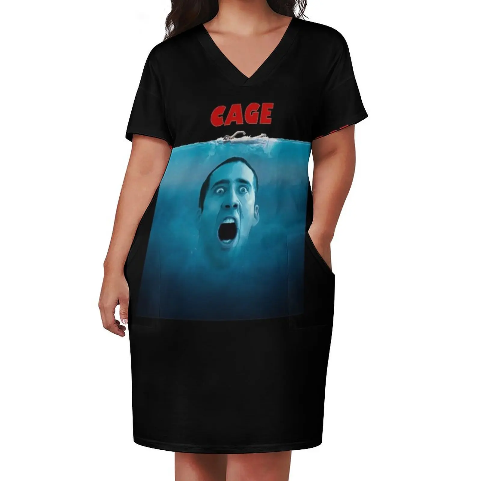 Nicolas Cage Loose Pocket Dress summer woman dress 2025 Cocktail of dresses