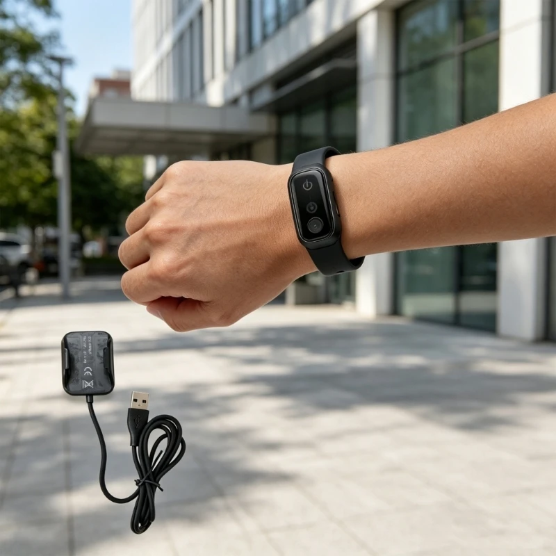 Replacement Fitness Band Charging Cable, Contact Charging Head, 1m PVC Cable with 5V Input for Daily Desk Power Use R9CB