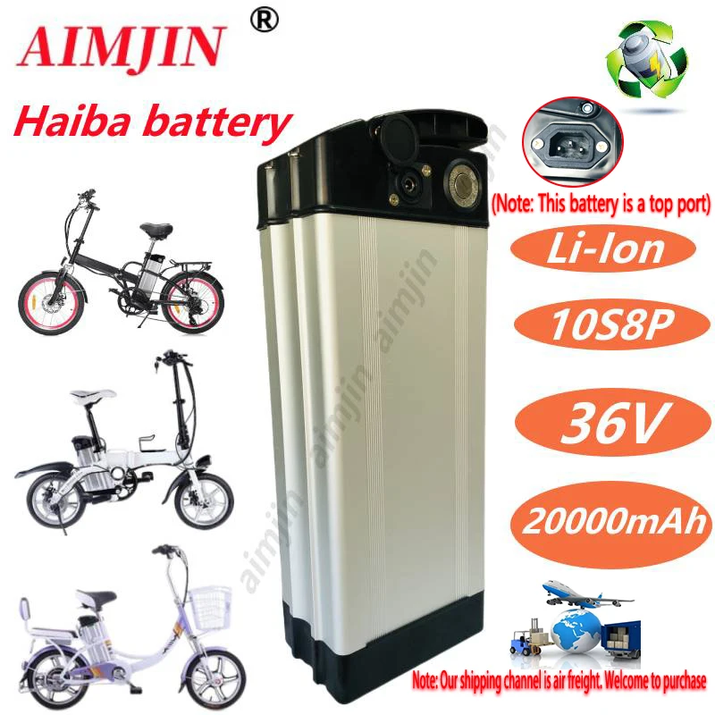 18650 Li-ion battery 36V for Haiba Electric bicycle 1000W High power 20000mAh  Replace battery With BMs Upper discharge port