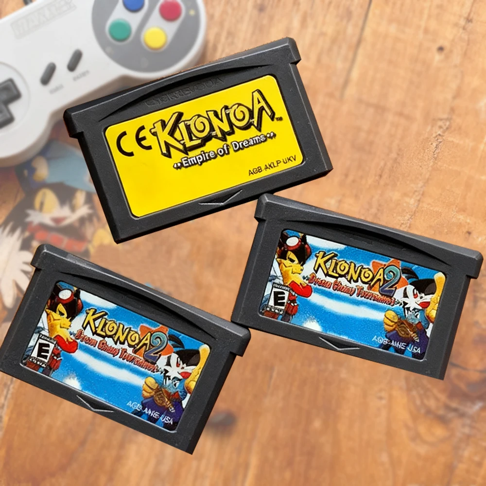 

GBA Game Klonoa Series 32 Bit Video Game Cartridge Console Card Empire of Dreams Dream Champ Tournament