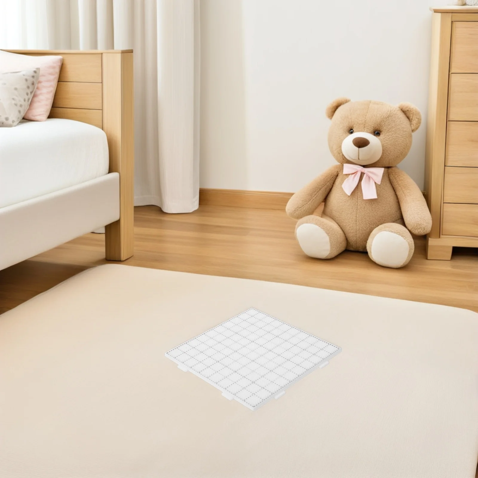 4 Tableros de Plástico para Cuentas Fusibles, Diseño Cuadrado de 2.6mm, 15x15cm, para Manualidades con Cuentas Fusibles, Tableros de Patrones para Cuentas Fusibles