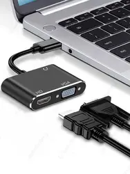 USB3.0 do HDMI-kompatybilny Adapter VGA 1920*1080P podwójne wyjście konwerter męski na żeński dla Mac OS Windows 7/8/10/11 Laptop PC