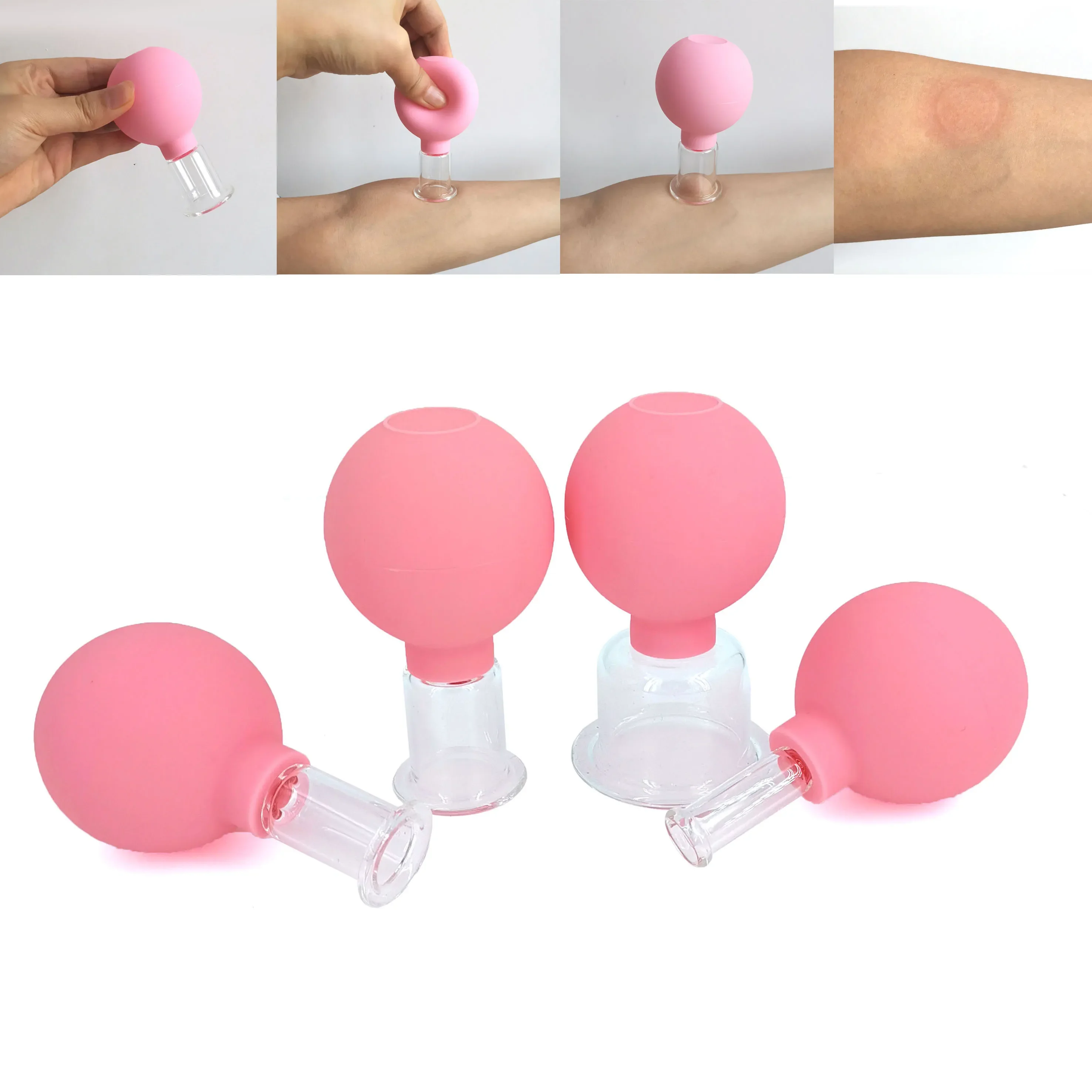 Afslanken Gezicht Sucker Zuignap Vacuüm Cupping Pot Cellulite Massager Voor Schoonheid Facial Eye Chineses Cupping Acupunctuur