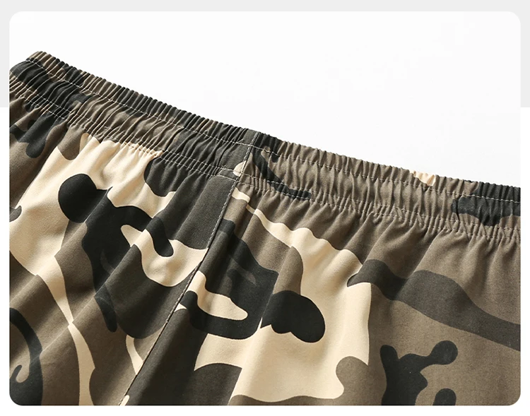 Jogger Camouflage Cargo Pants Men Elastic Drawstring Waist Multi Pockets Streetwear Loose Fit Casual Jogging Trousers For Men view 5