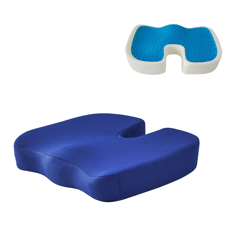 2024 Gel Orthopedic Memory Cushion Foam Travel Seat Massage Car Office Chair Protect Healthy Sitting Breathable Pillows