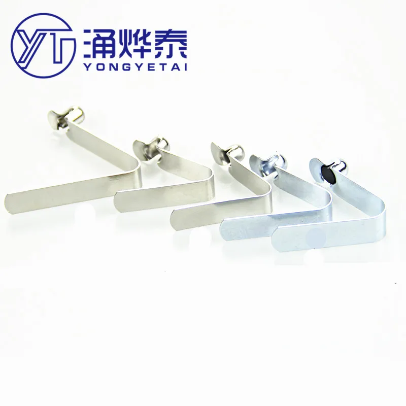 YYT 10PCS V-shaped spring buckle 7-8MM spring sheet single and double head hollow telescopic tube positioning