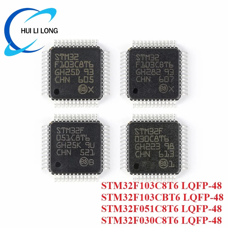 رقاقة MCU IC ، STM32F103C8T6 ، STM32F051C8T6 ، STM32F030C8T6 ، STM32 ، F103C8T6 ، F103CBT6 ، F051C8T6 ، LQFP48