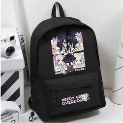 Anime NEEDY GIRL OVERDOSE Mochila Escolar Computador de alta capacidade Casual Bolsa de Ombro Estudante Messenger Bag 1786