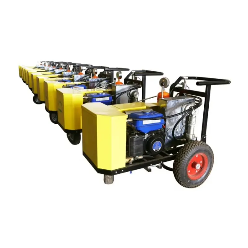 Walk Behind Road Line Applicator Machine Cold Plastic Sprayer for Athletic Field Running Track Fading Line Remarking Customized