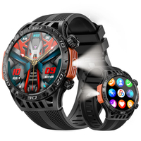 LOKMAT ZEUS 6 PRO Smart Watches Bluetooth Calls Flashlight Waterproof Smartwatches 1.46'' Screen Compass Sport Fitness Tracker