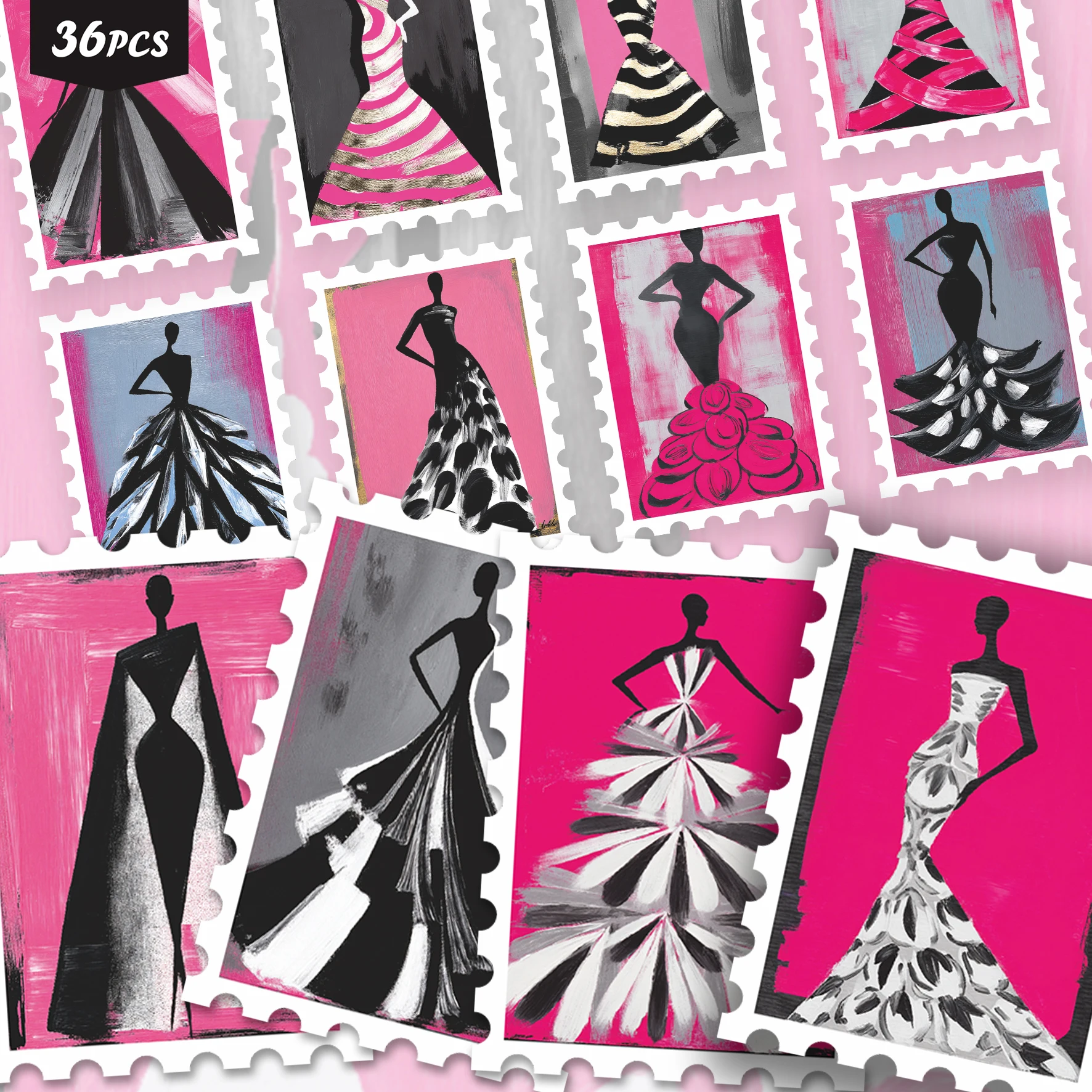 36 autocollants silhouettes vi - Vintage Fashion Journal avis et prix
