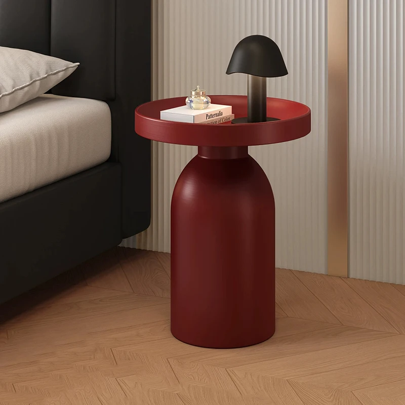 Nordic Furniture,Creative Metal Coffee Table,Living Room Round Art Coffee Table,Home Mobile Storage Desk,Bedroom Bedside Table