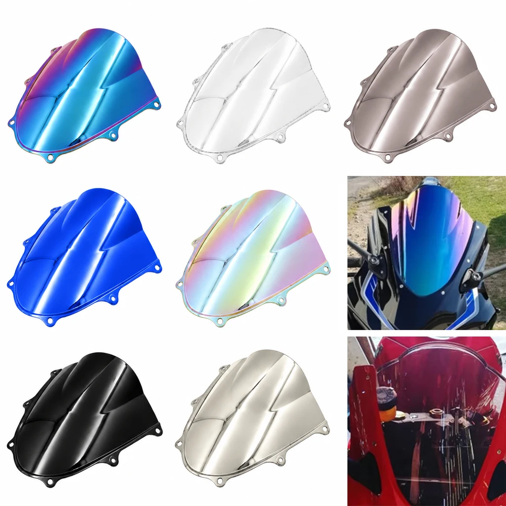 Windshield For Suzuki GSXR1000 GSX-R GSXR 1000 K17 2017-2024 Double Bubble WindScreen Motorcycle Accessories Fairing Deflector