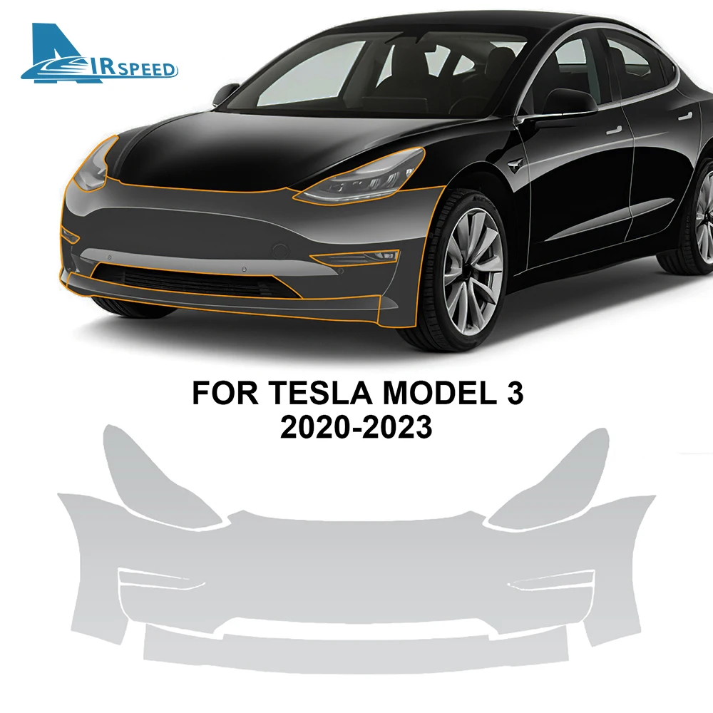 

TPU Scratch Resistant Car Bumper Paint Protection Film Clear Bra PPF For Tesla Model 3 2018 2019 2020 2021 2022 2023 Accessories