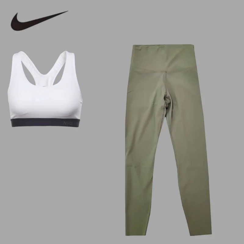 

NIKE Stretch Fitness Yoga Set Stylish Yoga OutfitTextured Premium Yoga Set, Luxury Fitness Activewear589423-100+CJ3802-386
