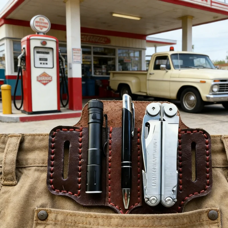 

Portable Tactical Leather Tool Bag Waist Holster – Multi Tool Storage Pocket for Outdoor Camping & Hunting