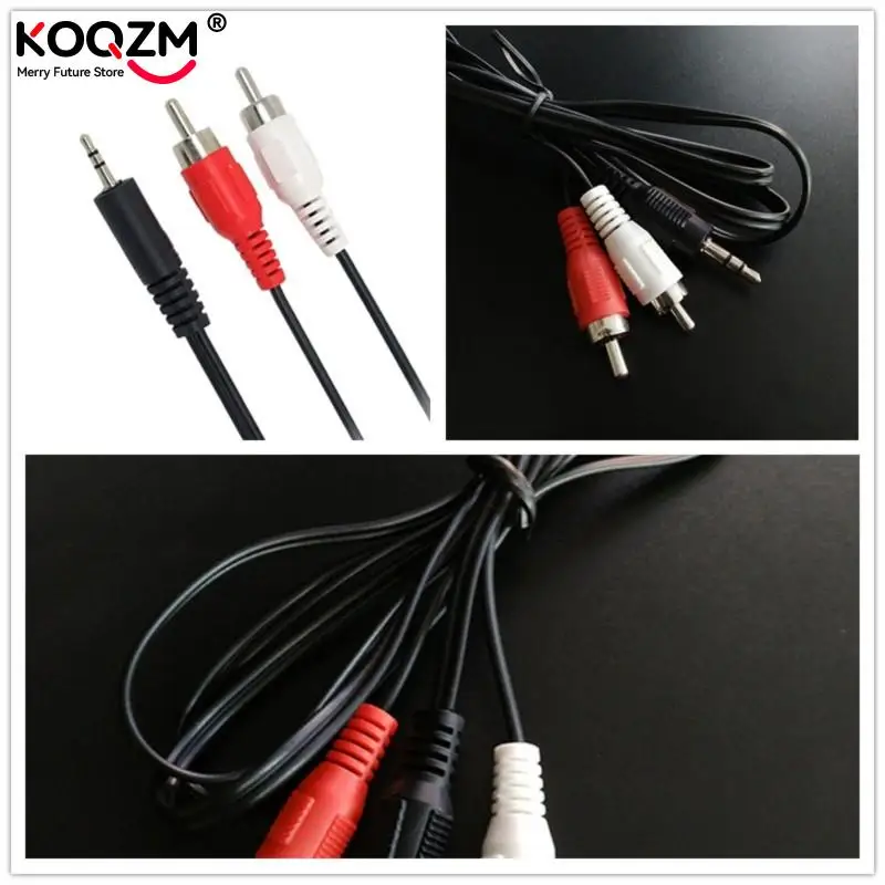 1Pc 1.2M 3.9 Ft 3.5Mm Plug Jack Naar Dual 2 Rca Male Kabel Stereo Pc Audio Splitter aux Naar 2 Rca Audio Kabels