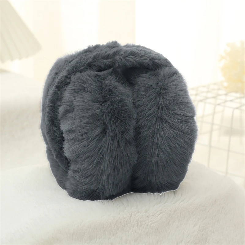 Women Plush Ear Muffs for Cold Weather Foldable Ear Protective Ear Warmers Fashion Furry Ear Flaps Outdoor Sports DropShipping