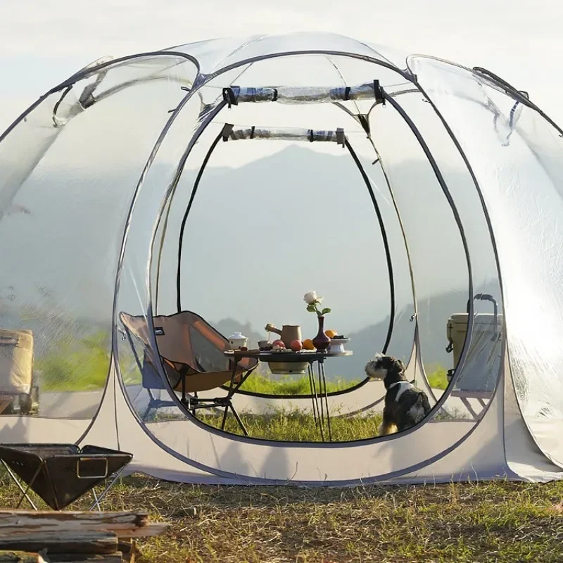 

Spherical Transparent Camping Tent Outdoor Camp Trip Windproof Tent Keep Warm Rainproof Portable Waterproof Tents Equipment