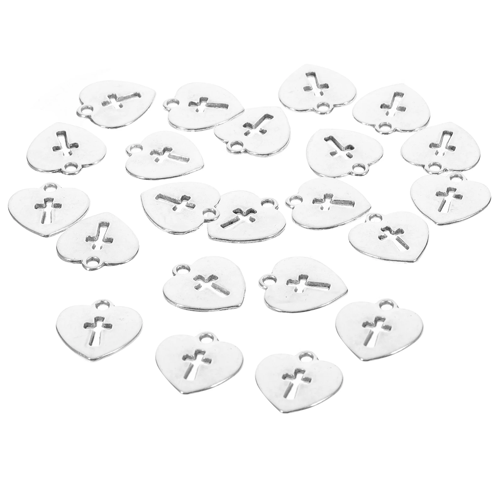 

40pcs Heart Shaped Pendant Necklace Charms Zinc Alloy DIY Craft Supplies Jewelry Making Accessories Handmade Gifts