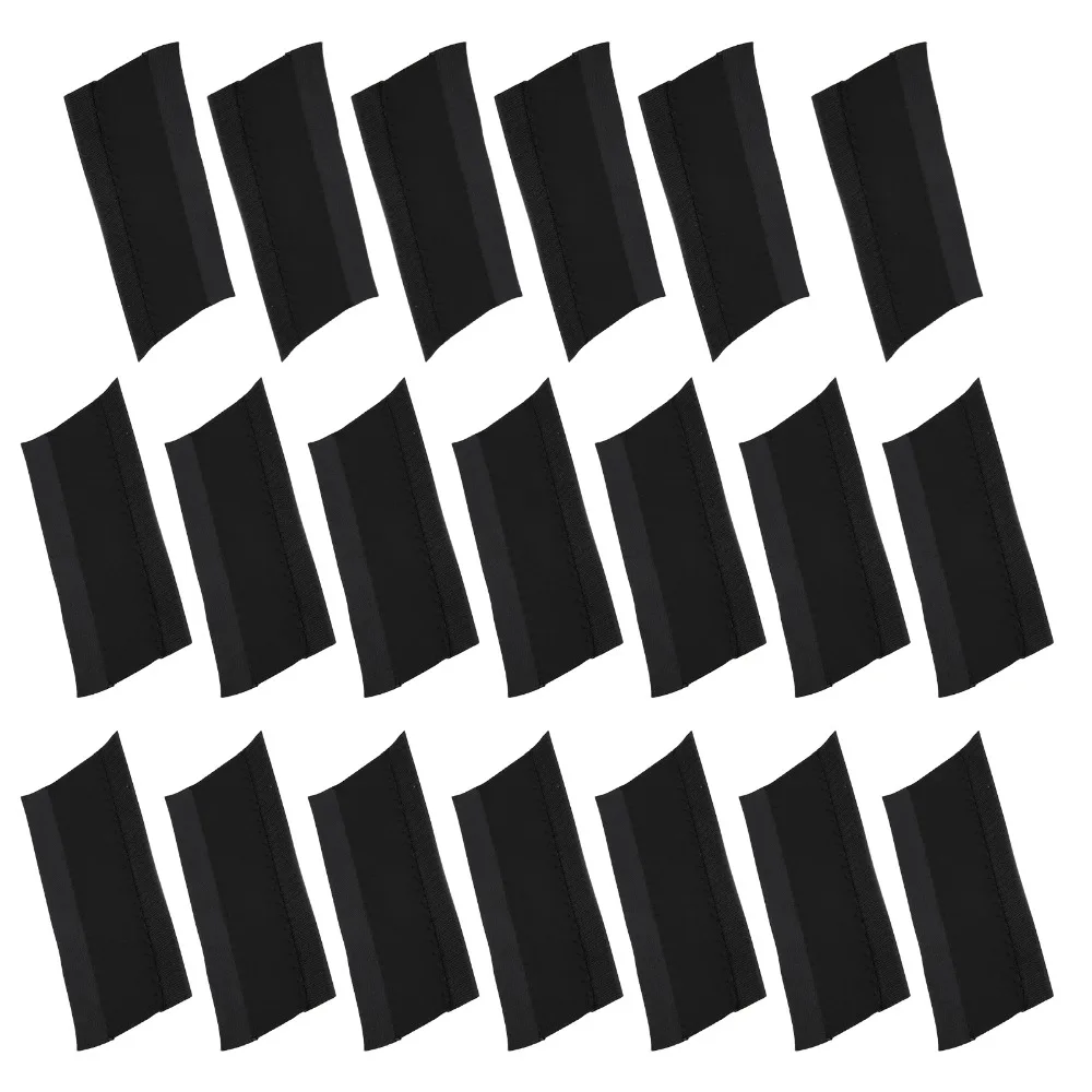 20PCS Neoprene Fabric Bike Frame Protective Casing with Hook&loop Lightweight Bicycle Chain Protector 22*11cm Black