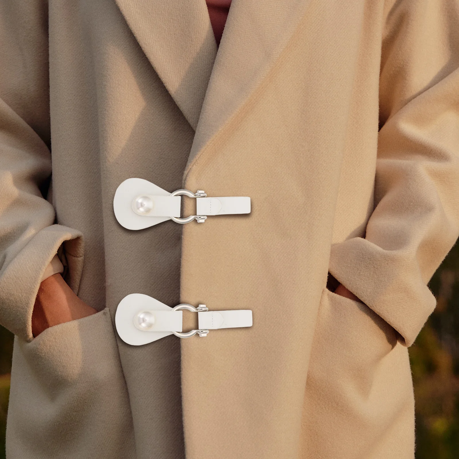 2 pezzi di fibbie a ginocchiera per cappotto a vento, chiusura in metallo artificiale per trench, abito, scialle, cintura, accessorio per abbigliamento artigianale fai da te