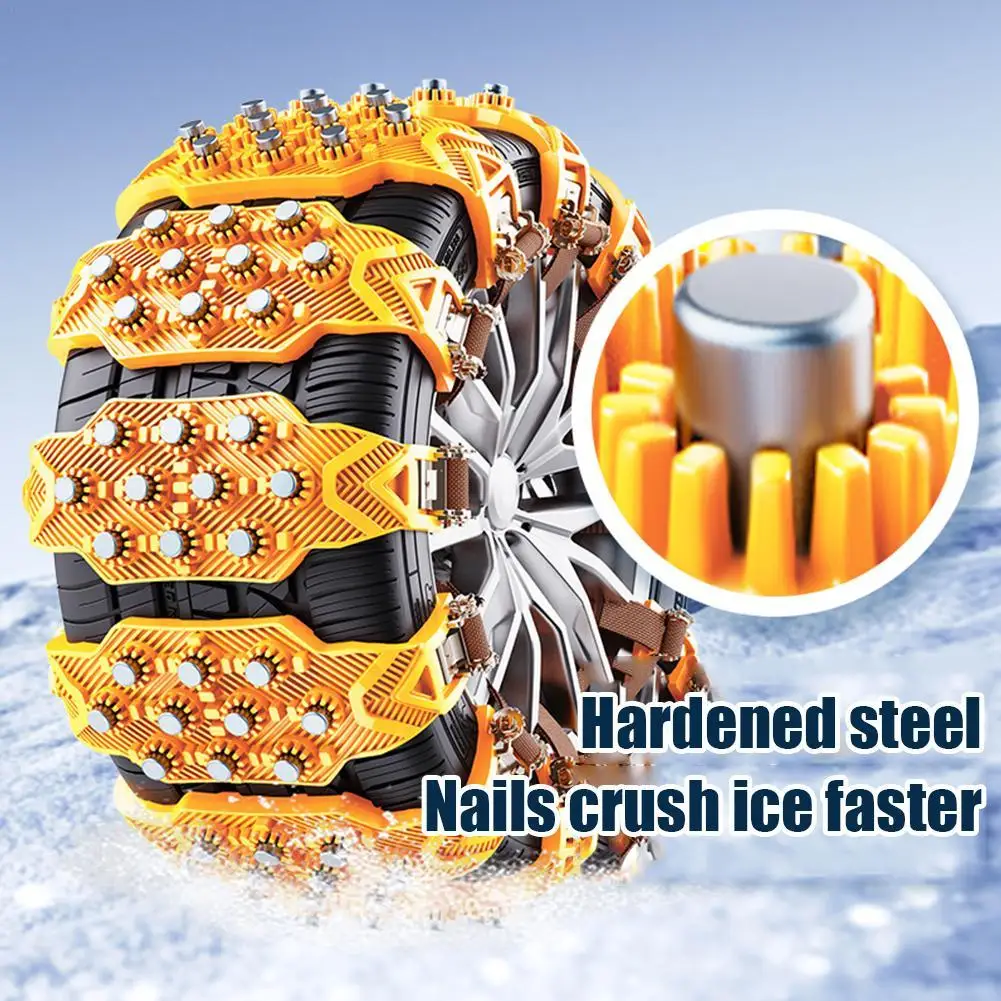 4PCS Car Winter Tire Thickening TPU Anti-ski Chain Tools Set Auto General Outdoor Rescue Wheel Emergency Tools