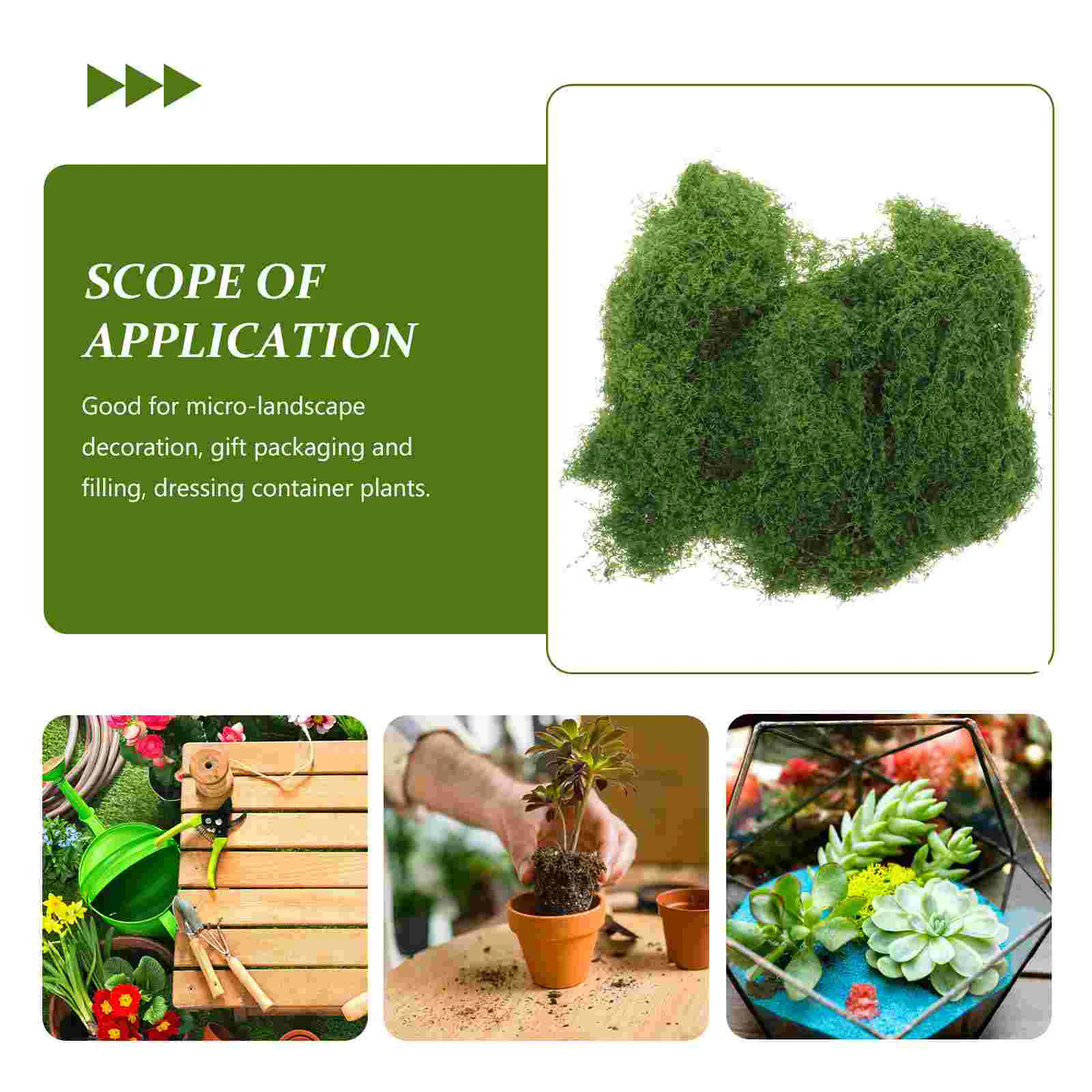 Decoración de césped de musgo simulado, plantas de interior decorativas para bonsái Artificial, macetero falso de algodón perlado, imitación española