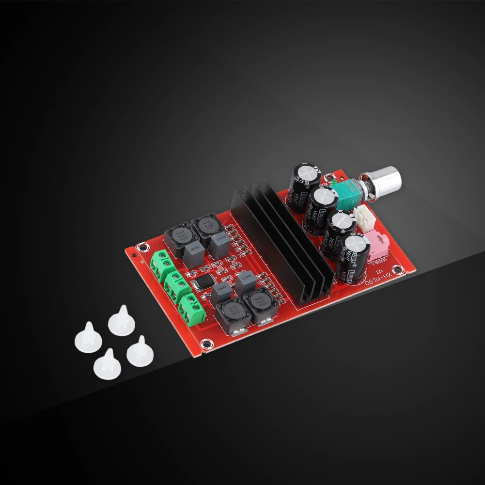 Carte d'amplificateur audio numérique de canal de touristes XH-M190 2x100W TPA3116 carte d'amplificateur de puissance de bain à 2 voies DC 12V-24V pour Ardu37