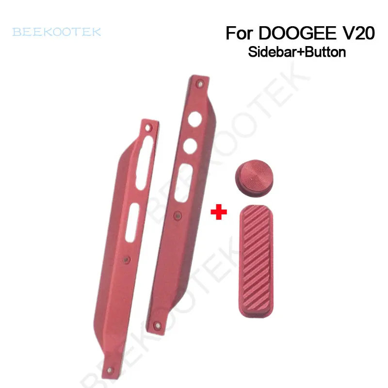 DOOGEE V20 Decoration Part Battery Cover Middle Side Metal Frame Cases+Button Repair Replacement Accessories Part For Doogee V20