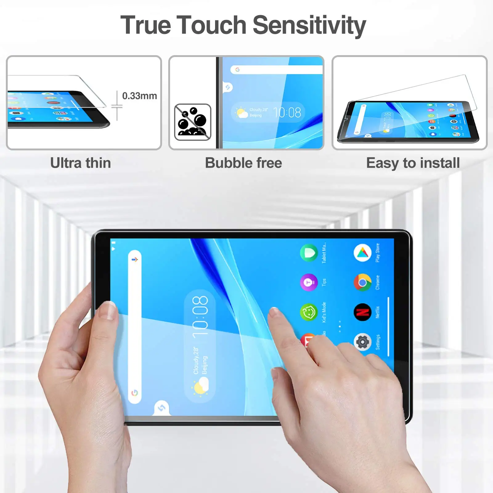 Screen Protector for Lenovo Tab M8 HD LTE 2021/Tab M8 HD/Smart Tab M8 / M8 FHD 2019 Tempered Glass for Lenovo M8 8.0 Inch