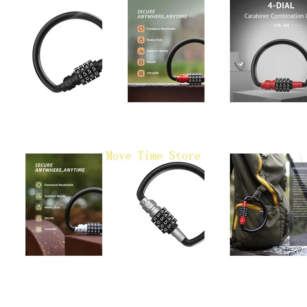 

92ME High Security Bicycles Combination Lock Weatherproofed Combination Cable Lock