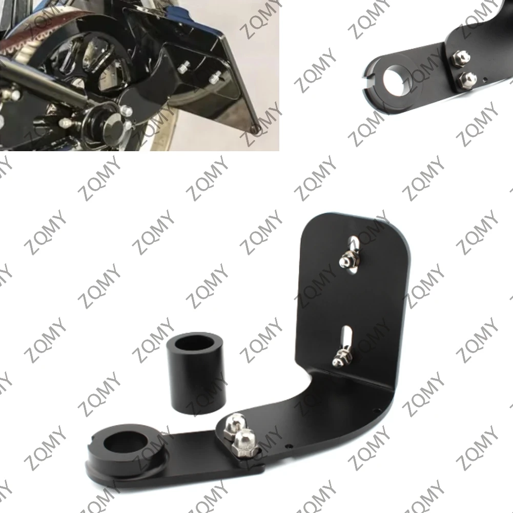 Motorbike Black Side Mount License Plate Bracket Holder For Harley Softail Fat Boy Breakout Dyna Street Bob 2018-2022